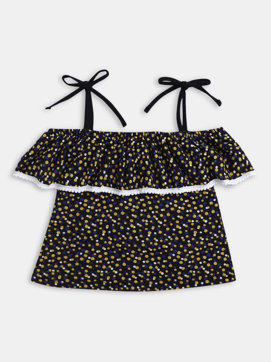 

Hopscotch Brown Polka Dot Print Top