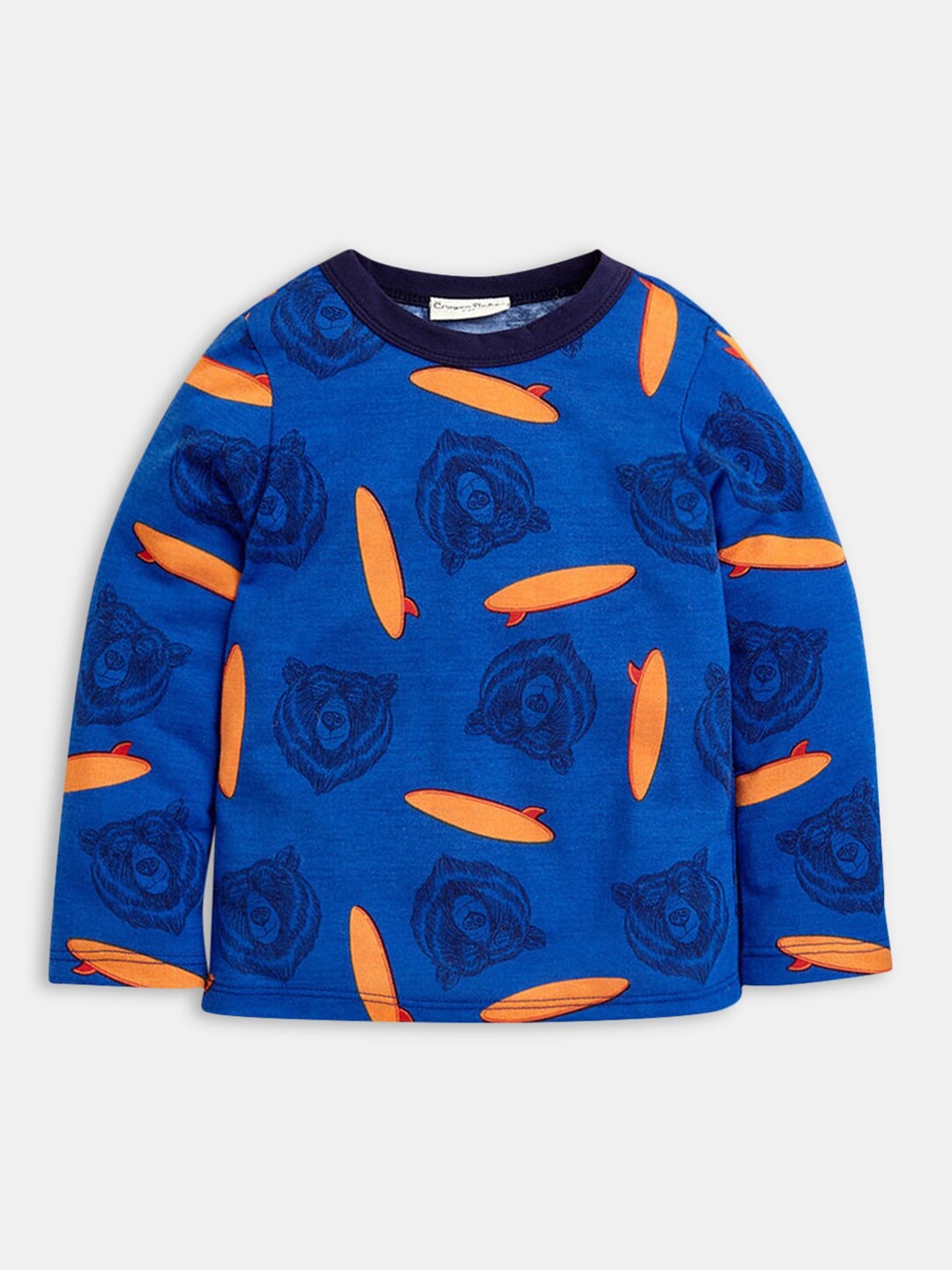 

Hopscotch Boys Blue Printed T-shirt