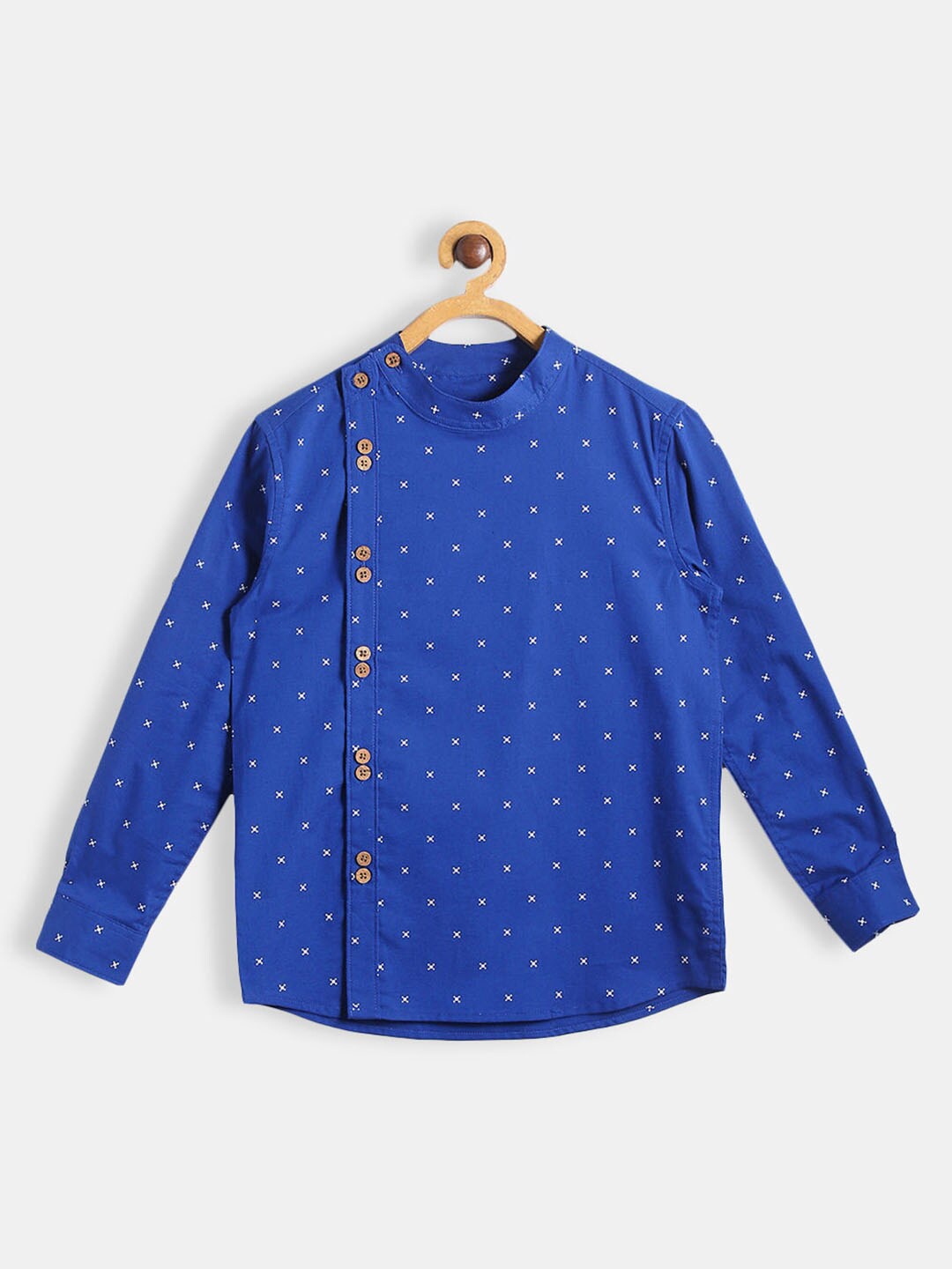

Hopscotch Boys Blue Printed Casual Shirt