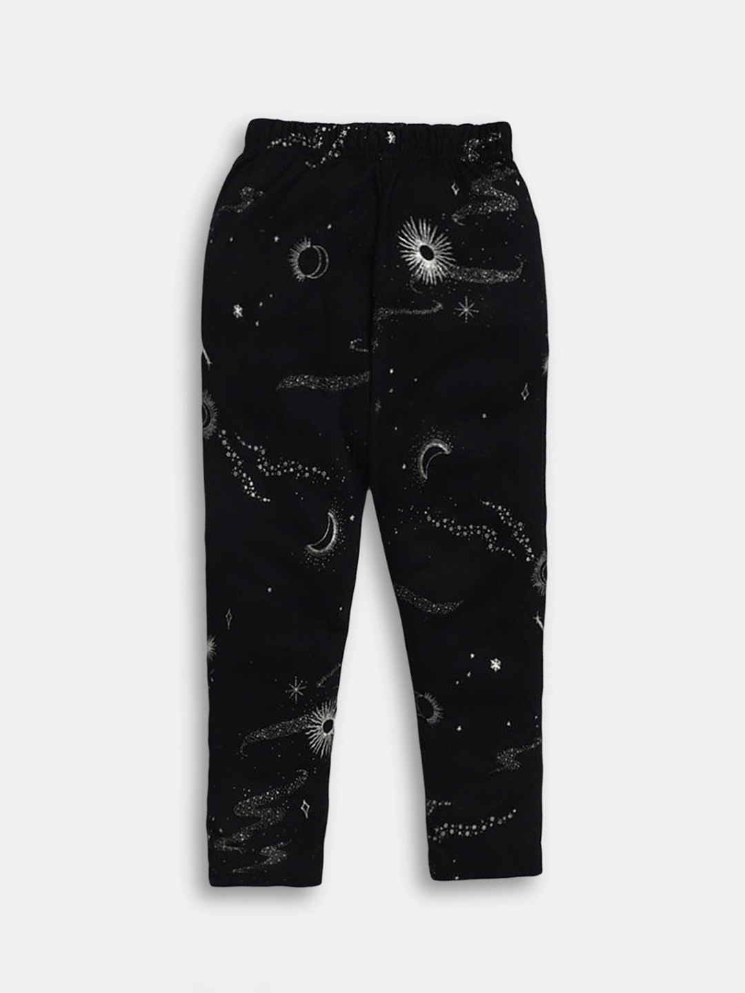 

Hopscotch Girls Blue Printed Pure Cotton Ankle Length Leggings