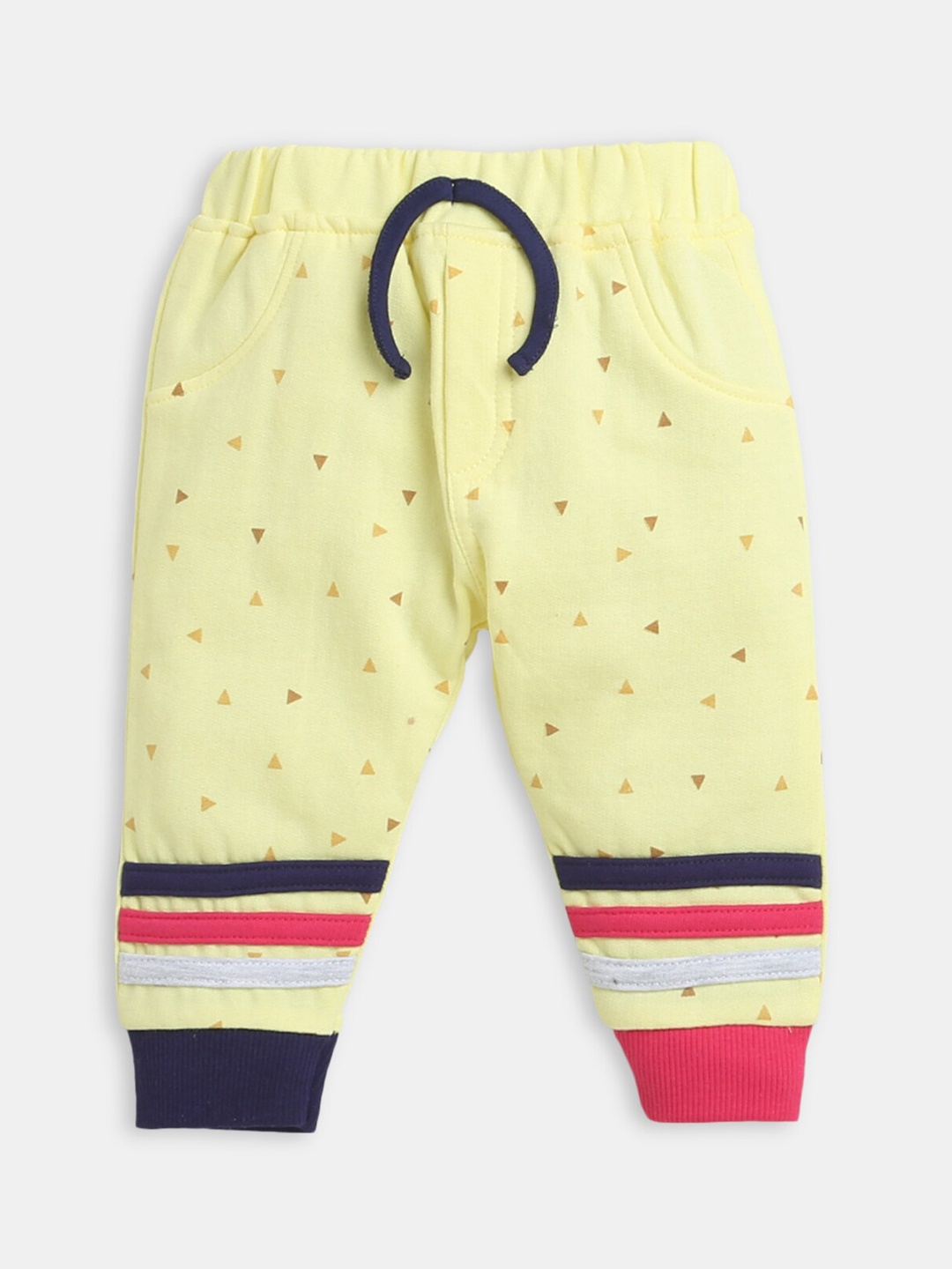 

Hopscotch Girls Lime Green Printed Pure Cotton Jogger