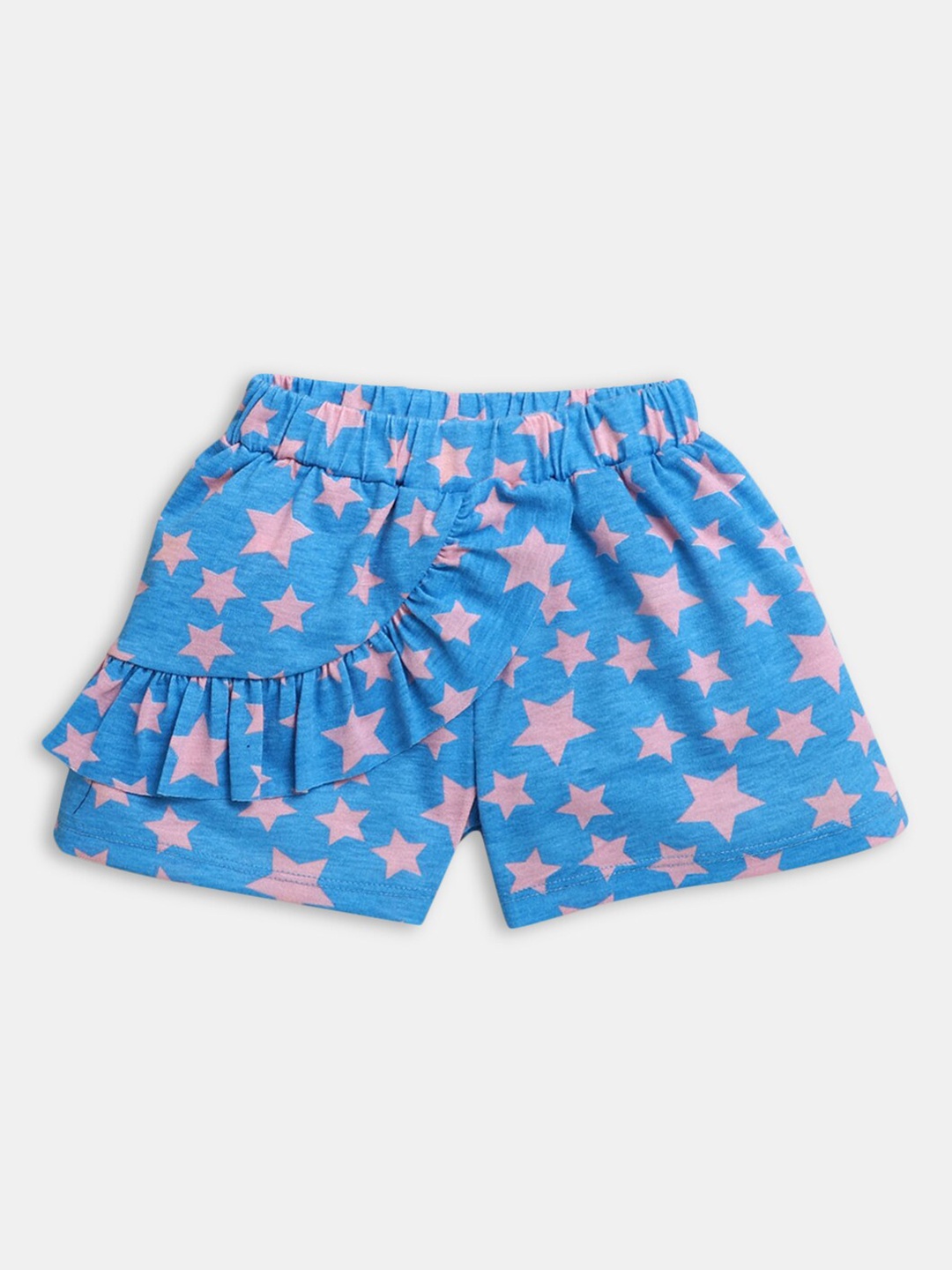 

Hopscotch Girls Blue Conversational Printed Shorts