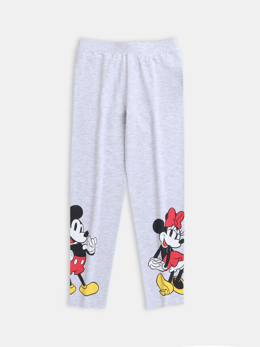 

Hopscotch Girls Grey Mickey Mouse Printed Ankle-Length Leggings