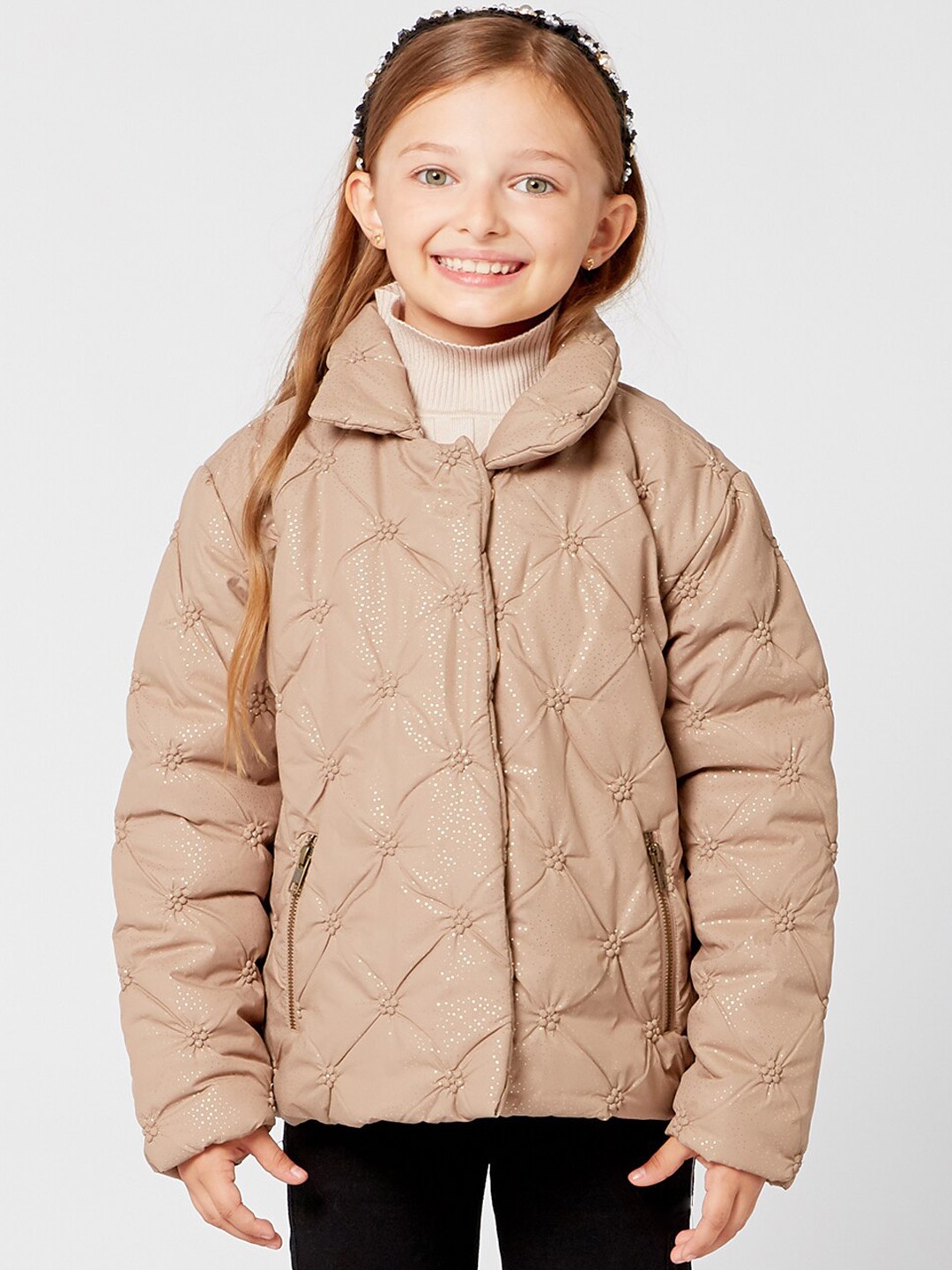 

One Friday Girls Brown Lightweight Quilted Jacket