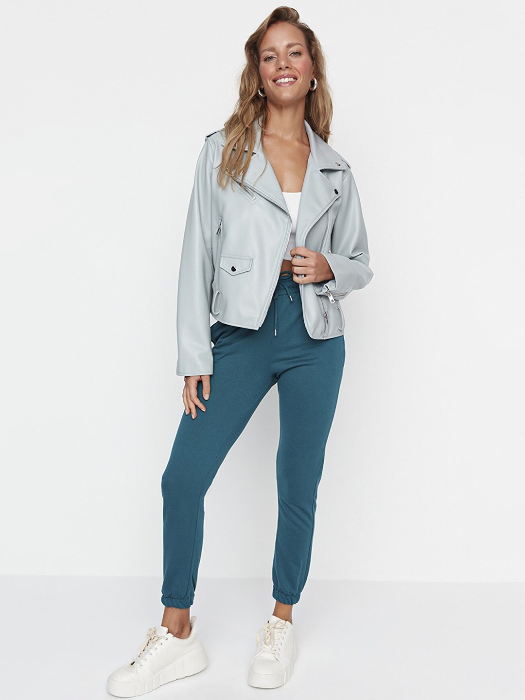 

Trendyol Women Teal Joggers Trousers