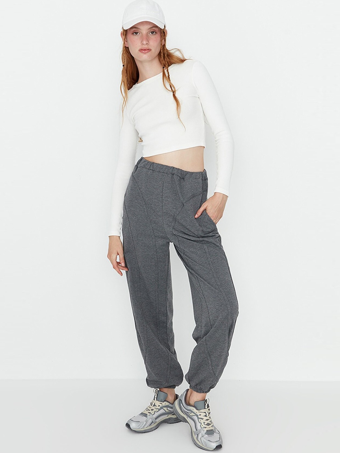 

Trendyol Women Charcoal Joggers Trousers