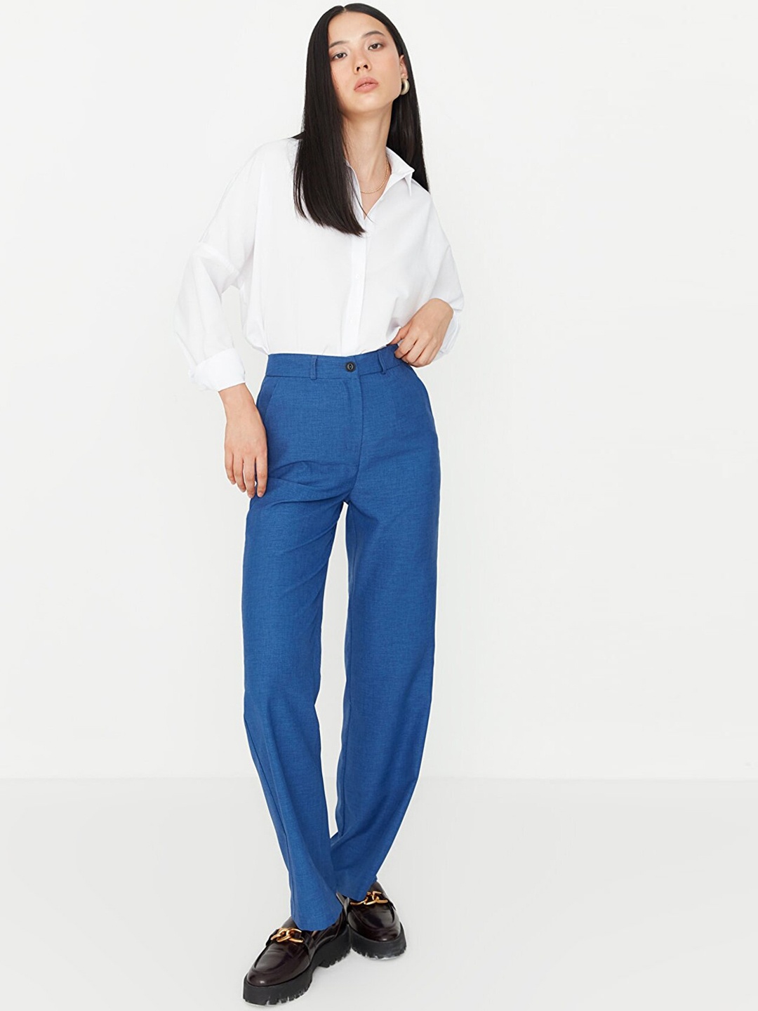 

Trendyol Women Navy Blue Trousers