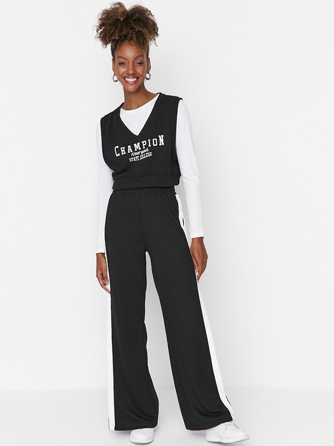 

Trendyol Women Black Flared Trousers