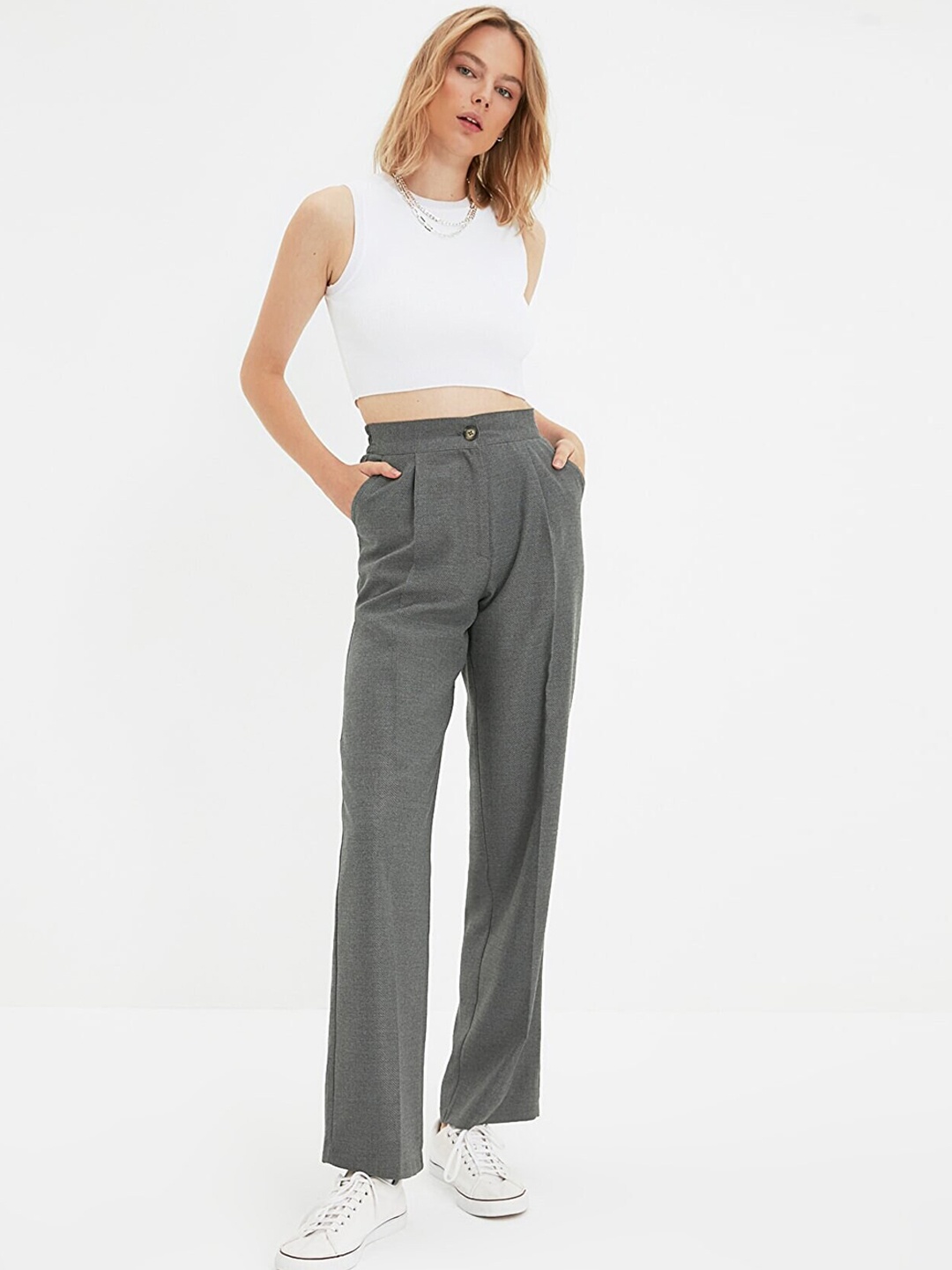 

Trendyol Women Grey Trousers