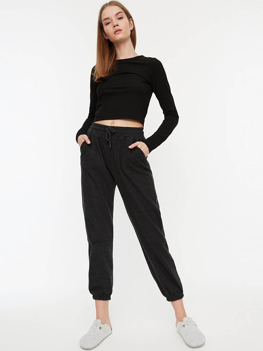 

Trendyol Women Charcoal Joggers Trousers