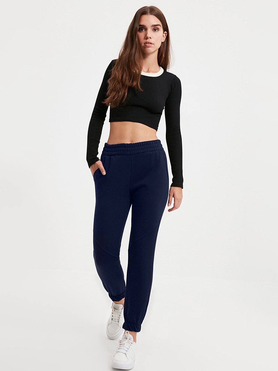 

Trendyol Women Navy Blue Joggers Trousers