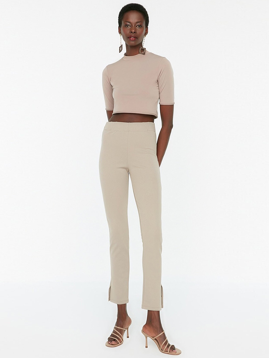 

Trendyol Women Beige Trousers