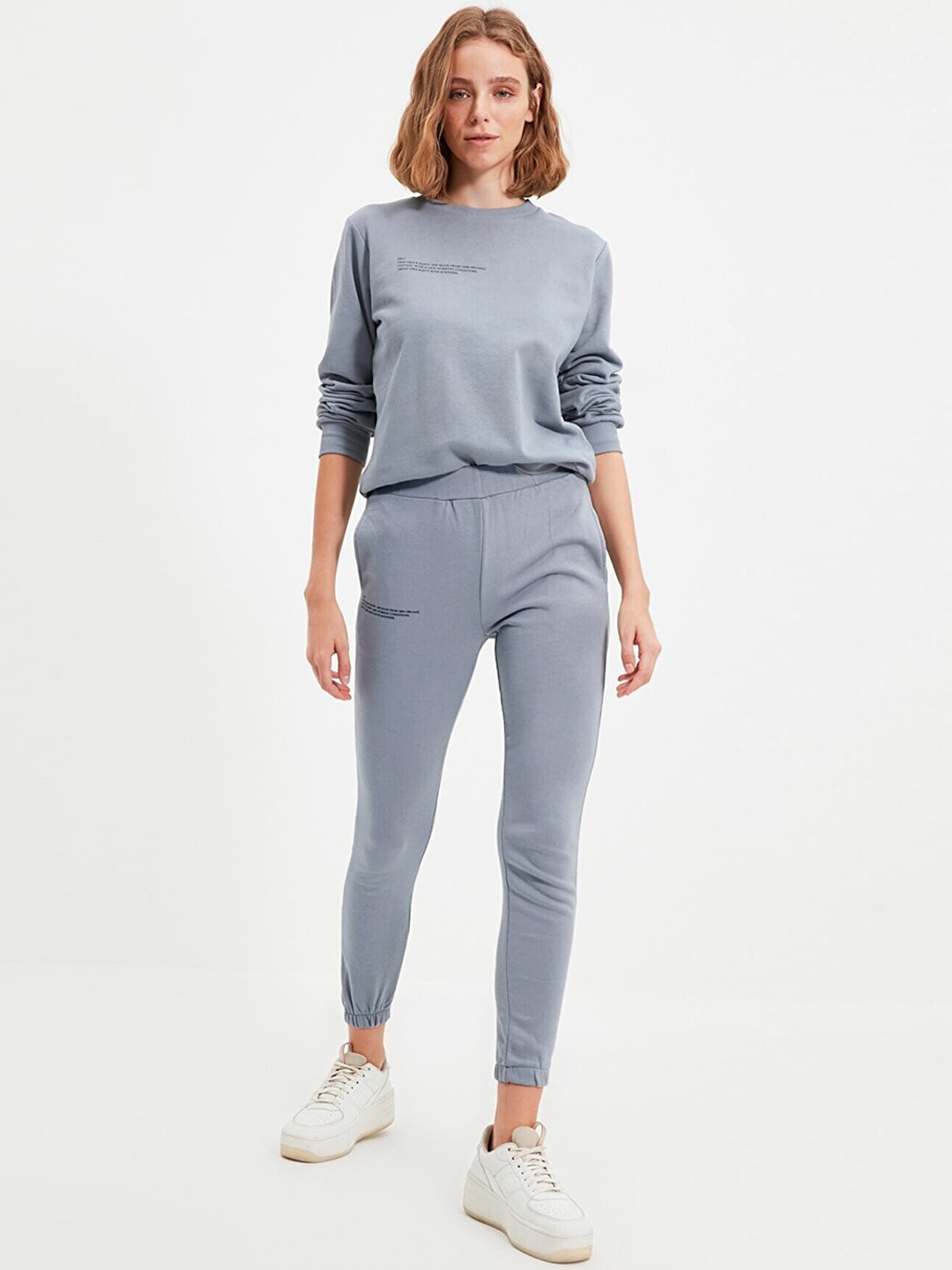 

Trendyol Women Grey Cotton Joggers Trousers