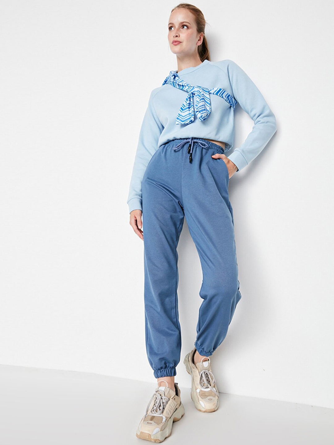 Trendyol Women Blue Jogger Trouser