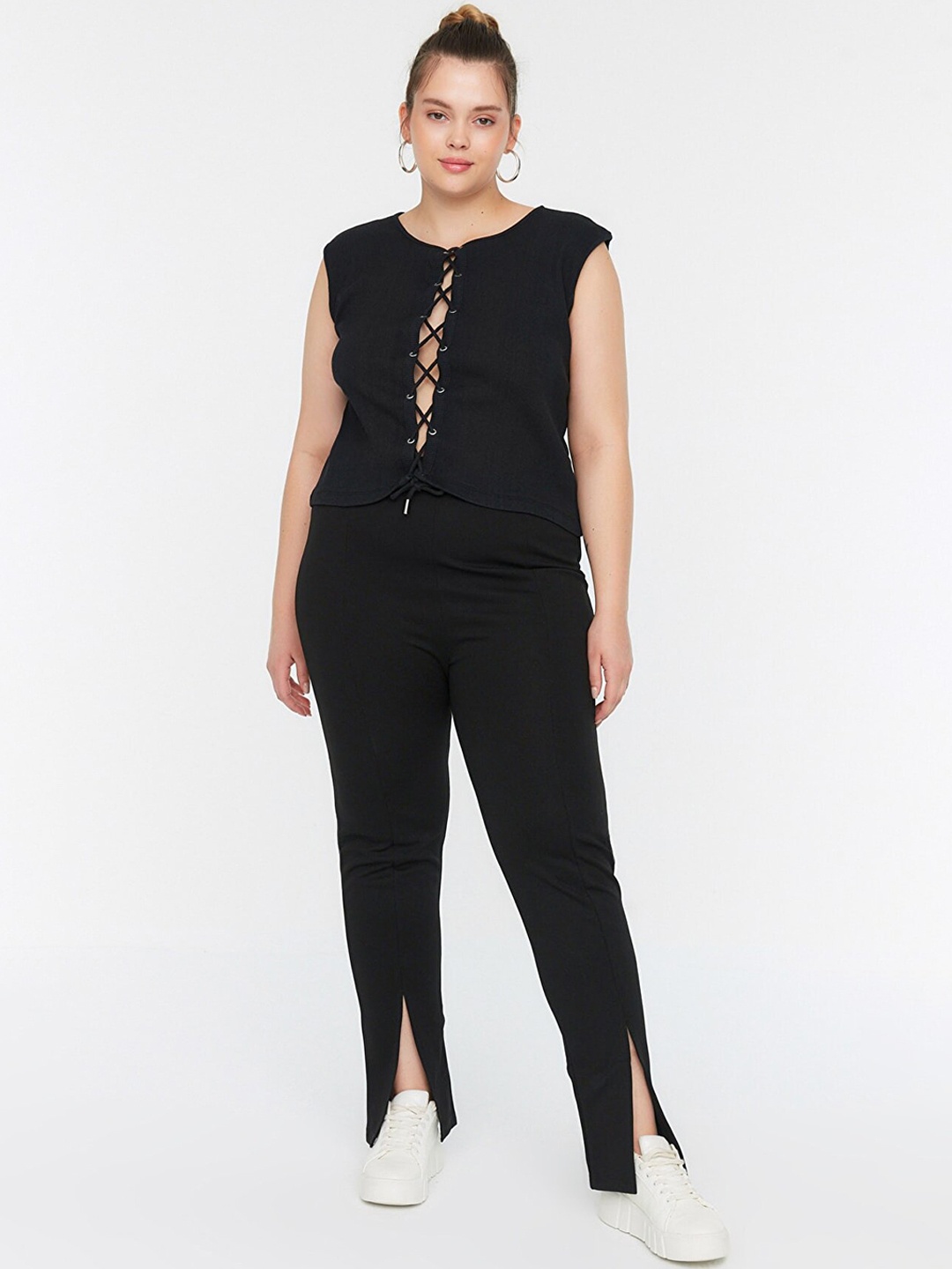 

Trendyol Women Plus Size Black Trousers