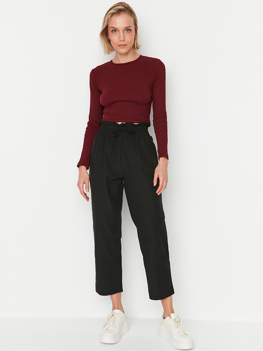 

Trendyol Women Black Cotton Trousers