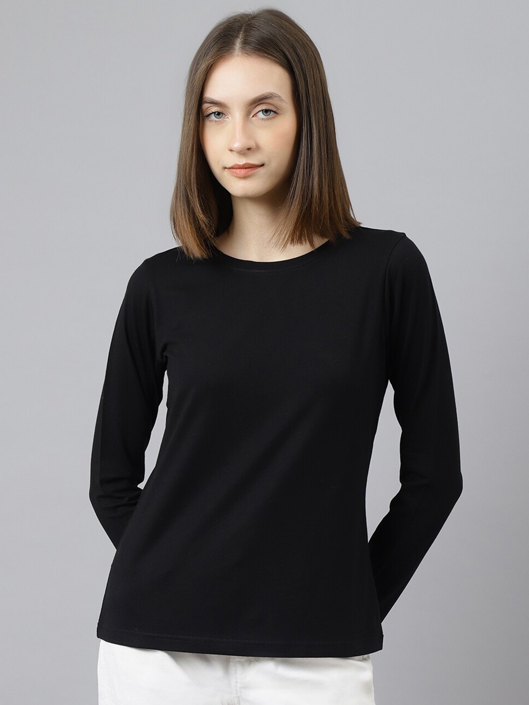 

BESIMPLE Women Black Monochrome T-shirt