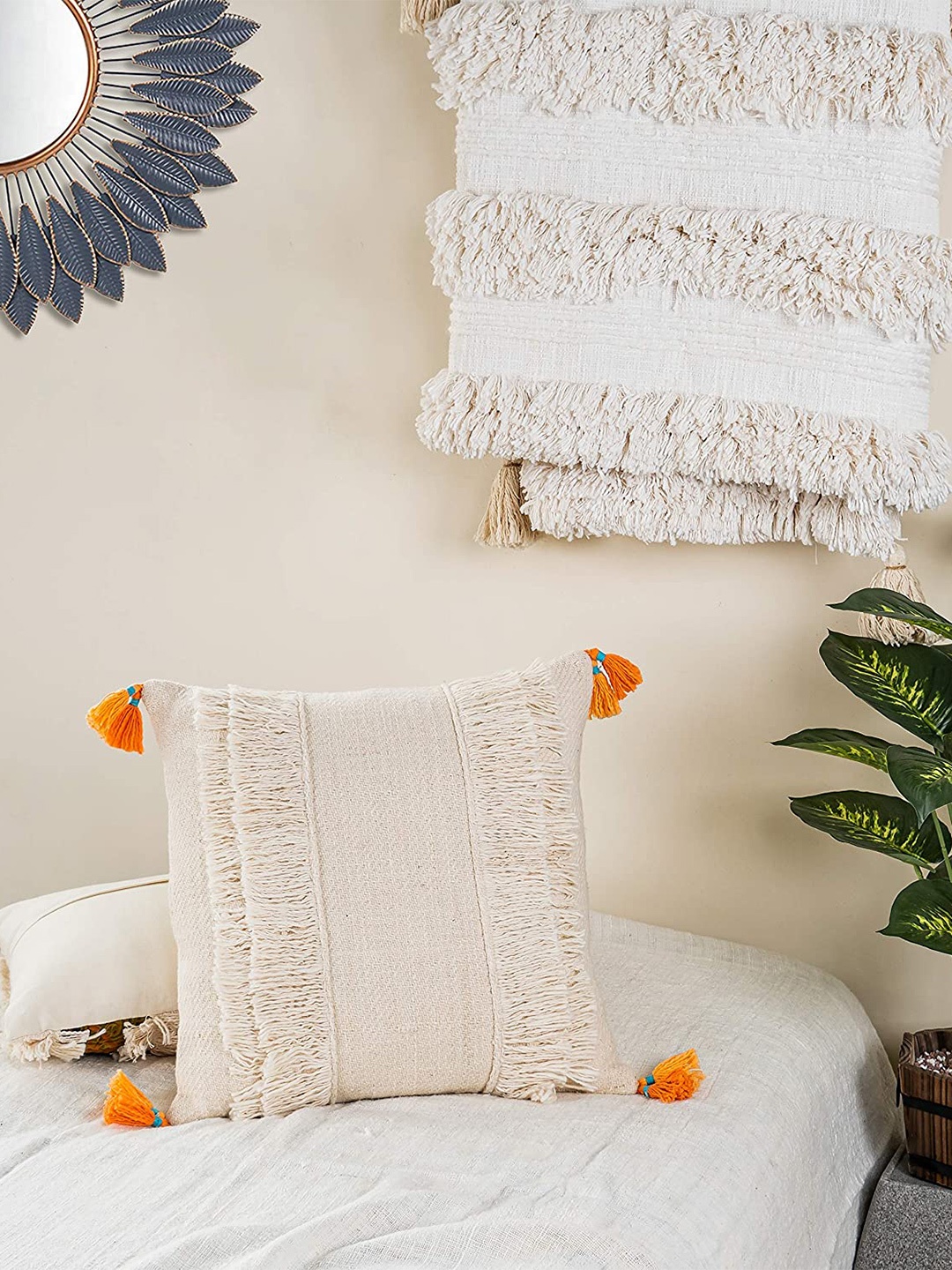 

HERE&NOW Beige Square Cushion Covers