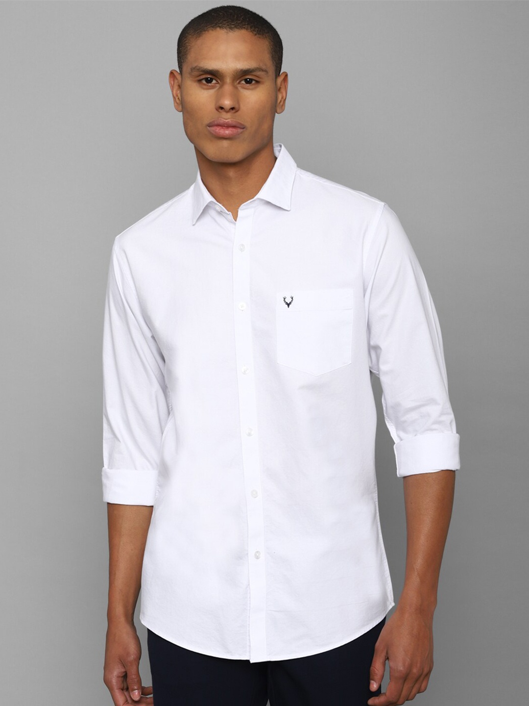

Allen Solly Men White Slim Fit Casual Cotton Shirt