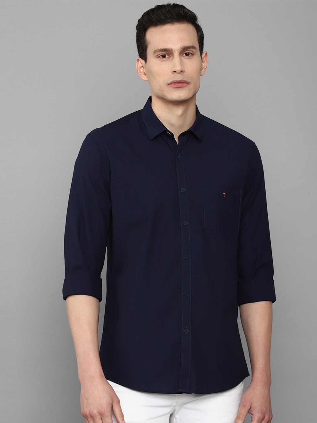 

Louis Philippe Sport Men Navy Blue Slim Fit Casual Shirt