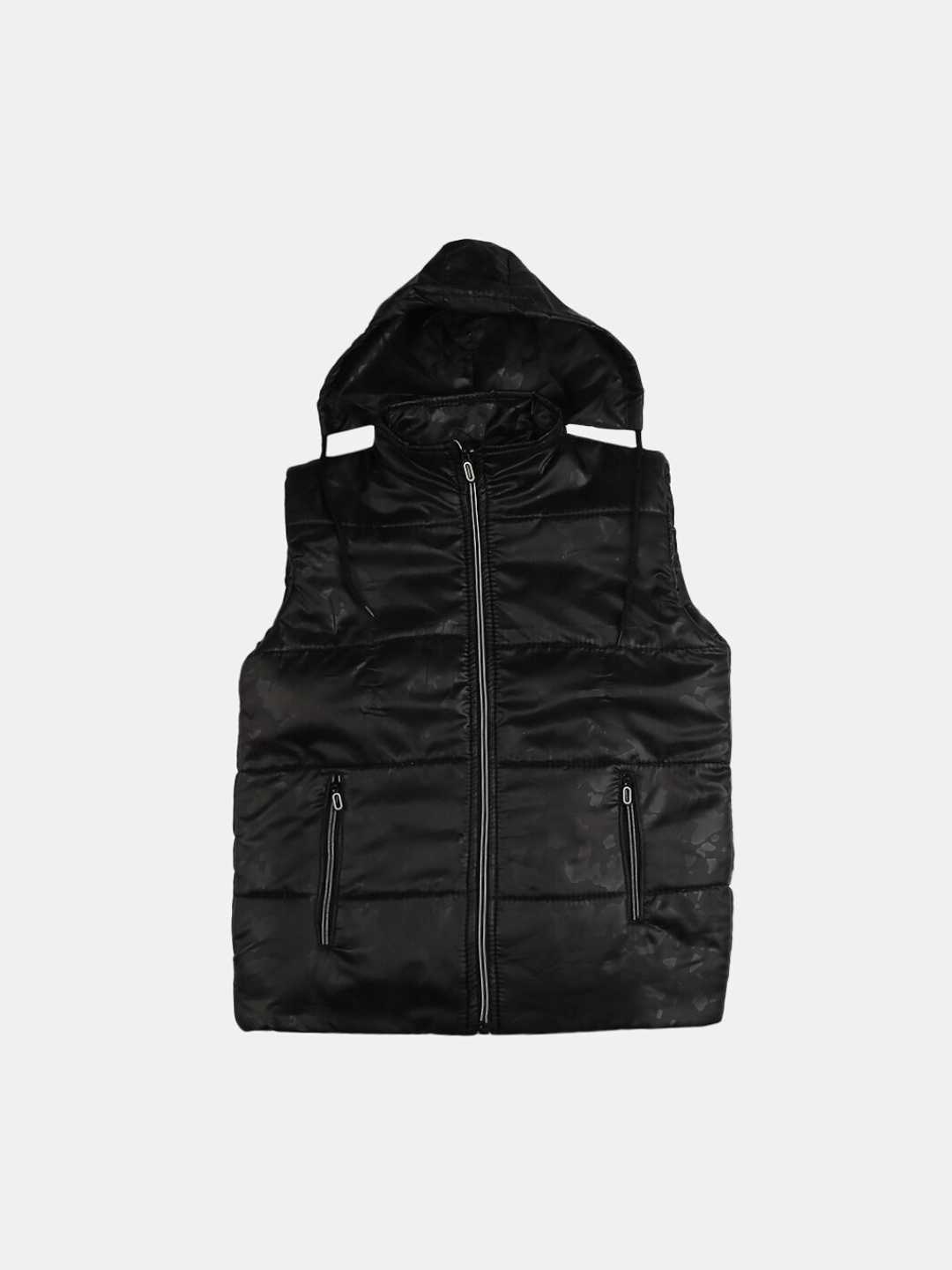 

V-Mart Boys Black Camouflage Colourblocked Acrylic Lightweight Puffer Jacket