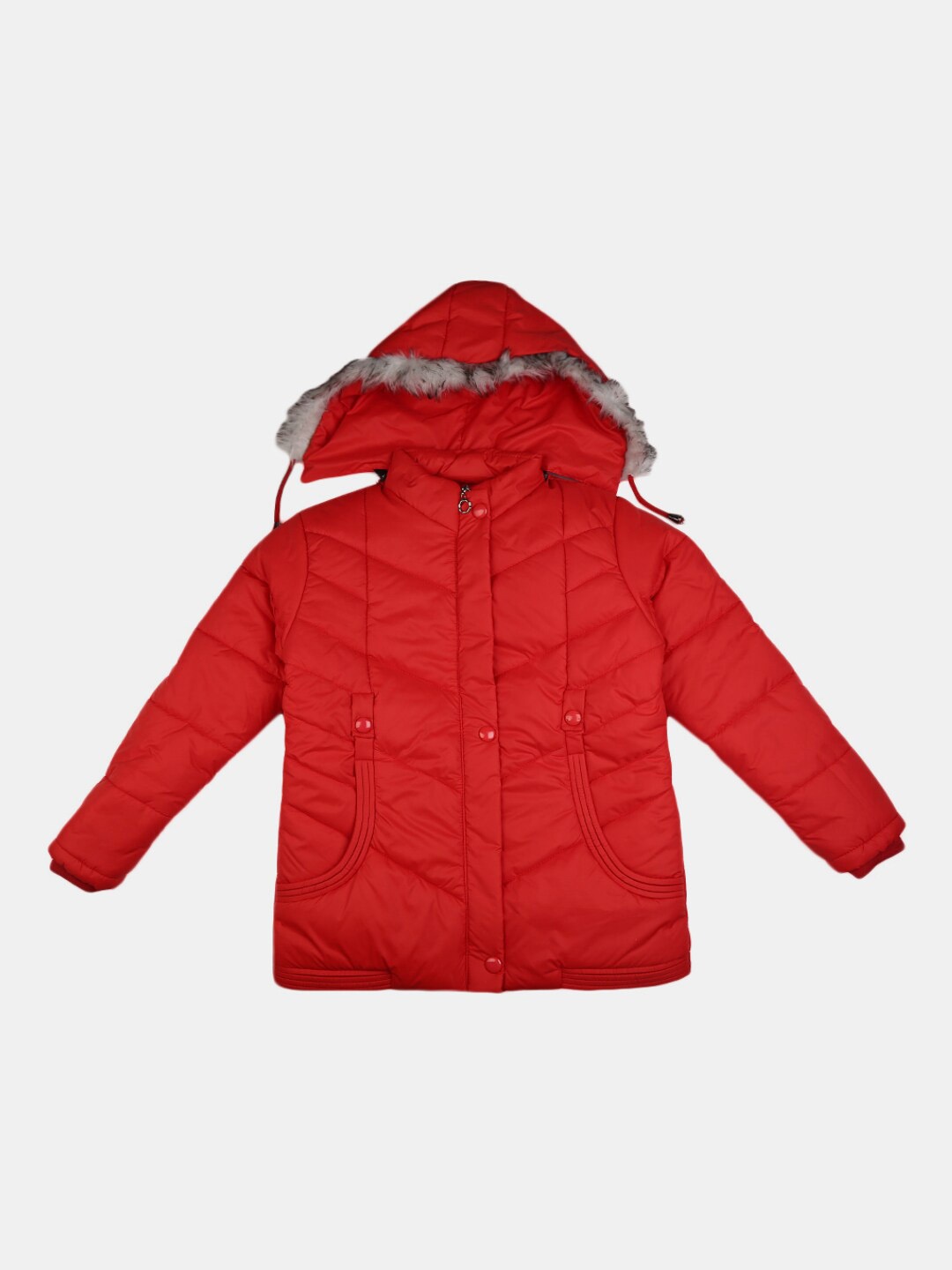 

V-Mart Boys Red Acrylic Lightweight Parka Jacket