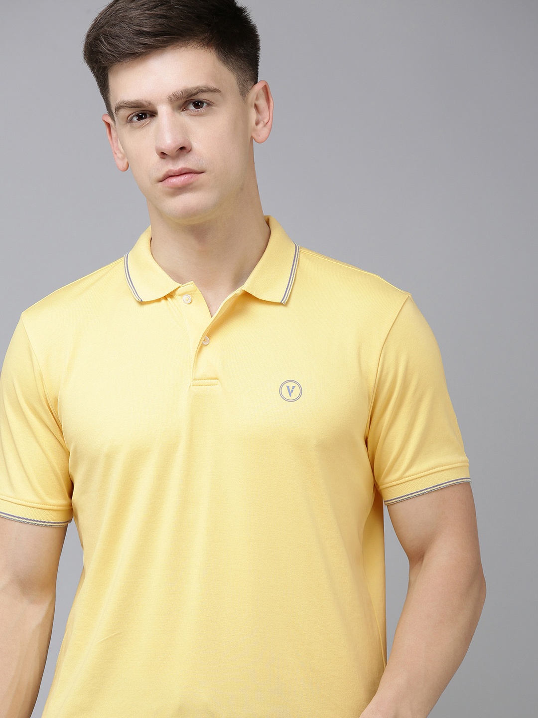 

Van Heusen Flex Men Solid Polo Collar Sports T-shirt, Yellow