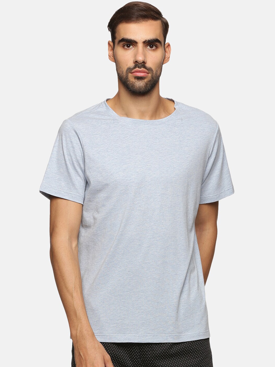 

DON VINO Men Blue Solid Cotton Lounge T-shirt