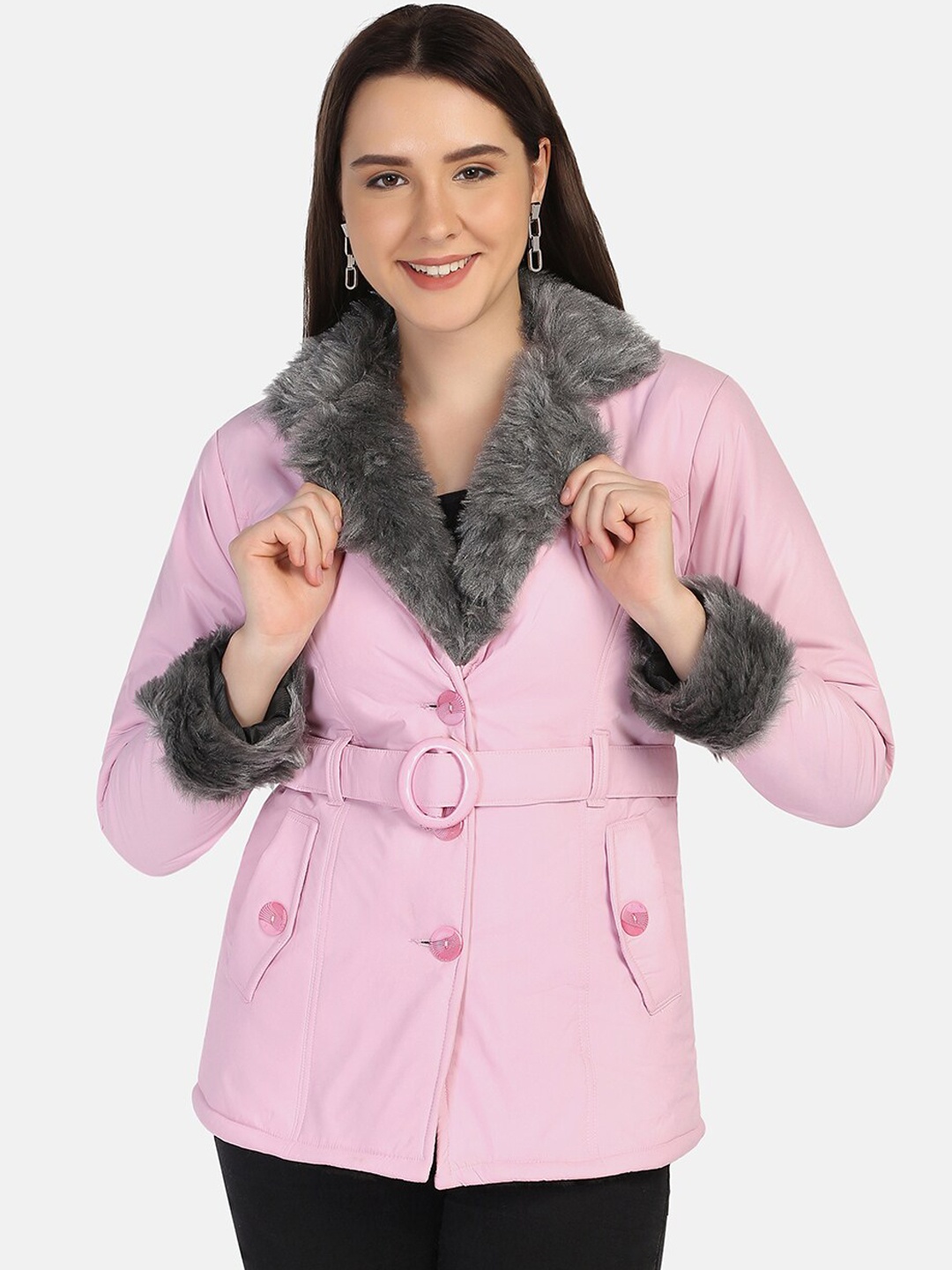 

BUY NEW TREND Women Pink Lightweight Parka Jacket