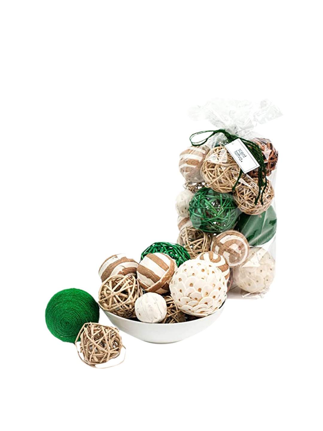 

happywagon Green & Beige Scented Bowl Fillers Potpourri Bag