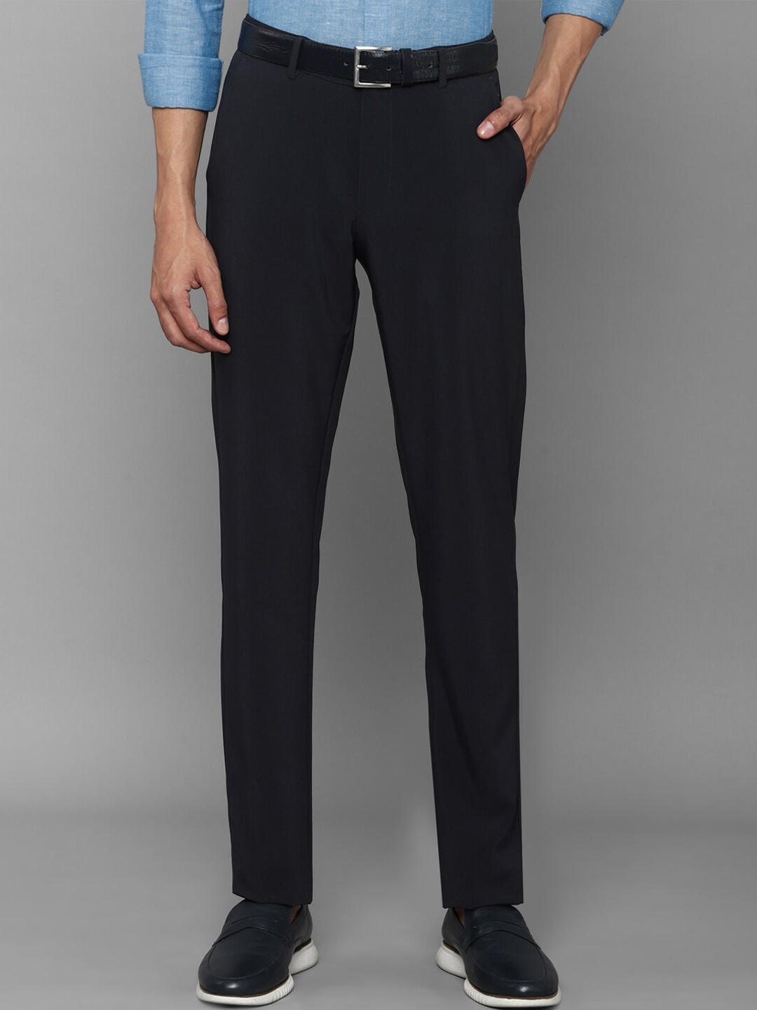 

Allen Solly Men Black Slim Fit Trousers
