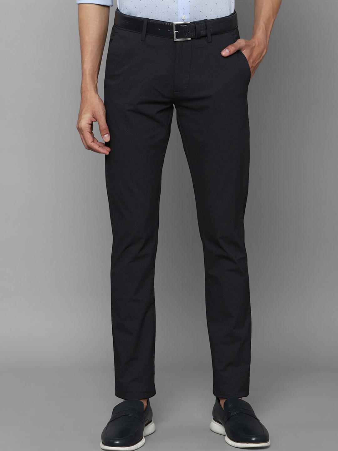

Allen Solly Men Black Slim Fit Trousers