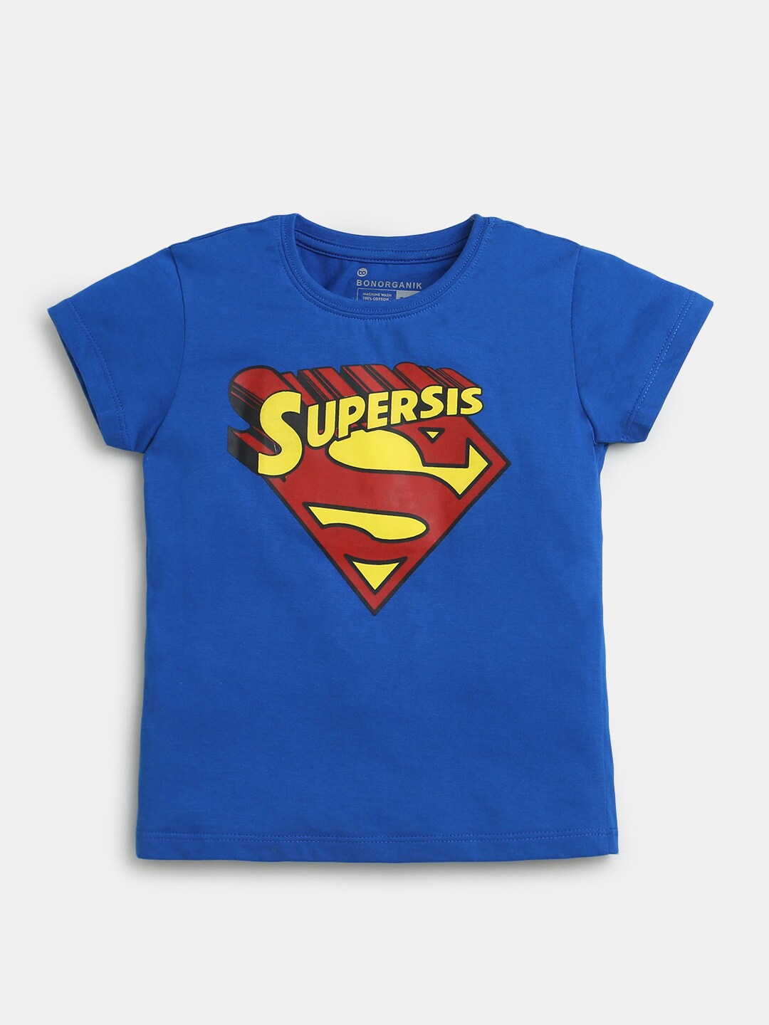 

Hopscotch Girls Graphic Blue Printed T-shirt