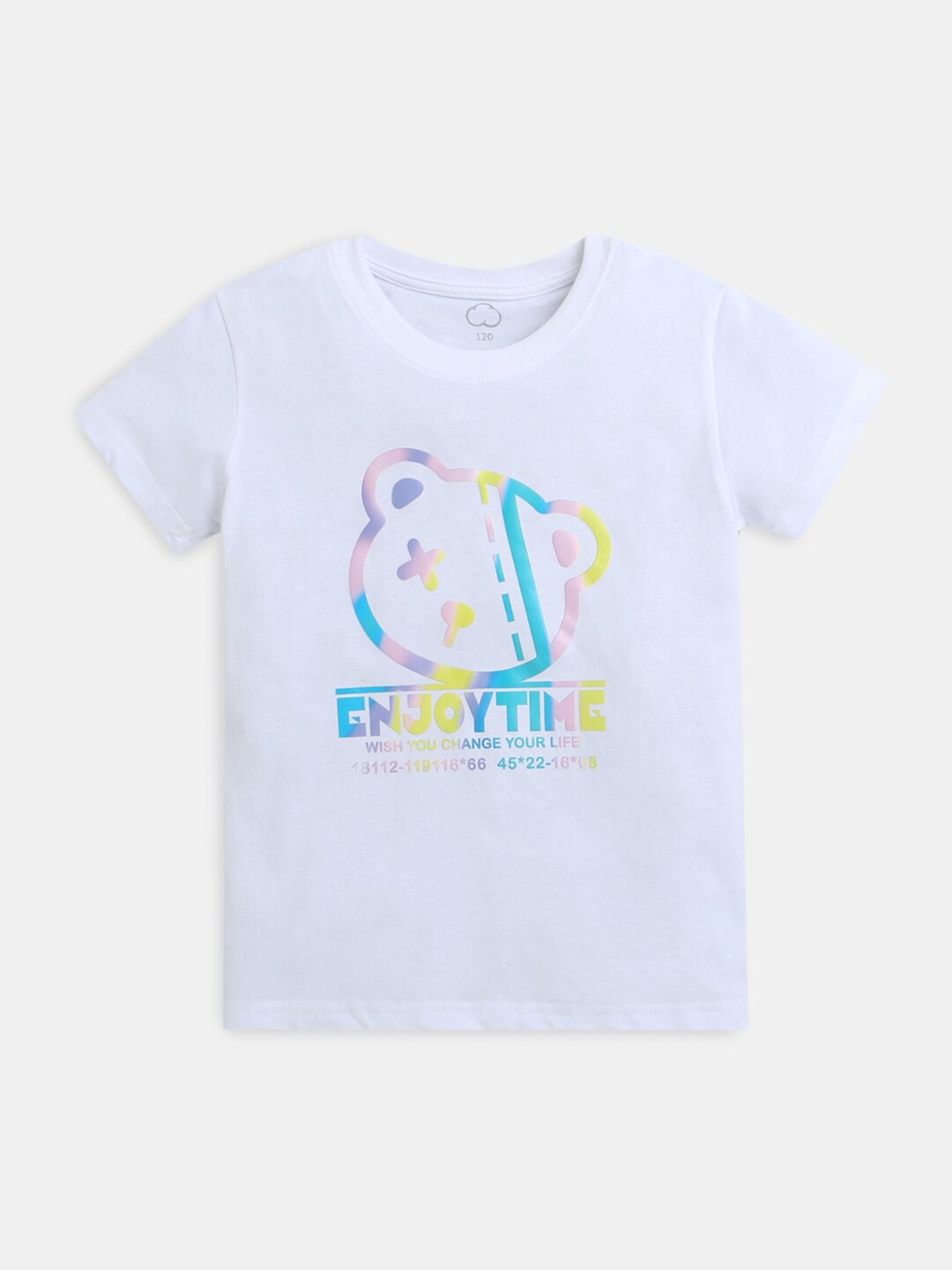 

Hopscotch Girls White Printed T-shirt