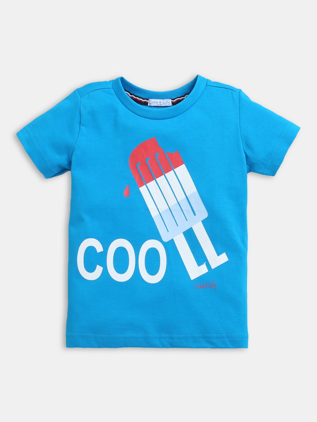 

Hopscotch Boys Blue Cotton T-shirt