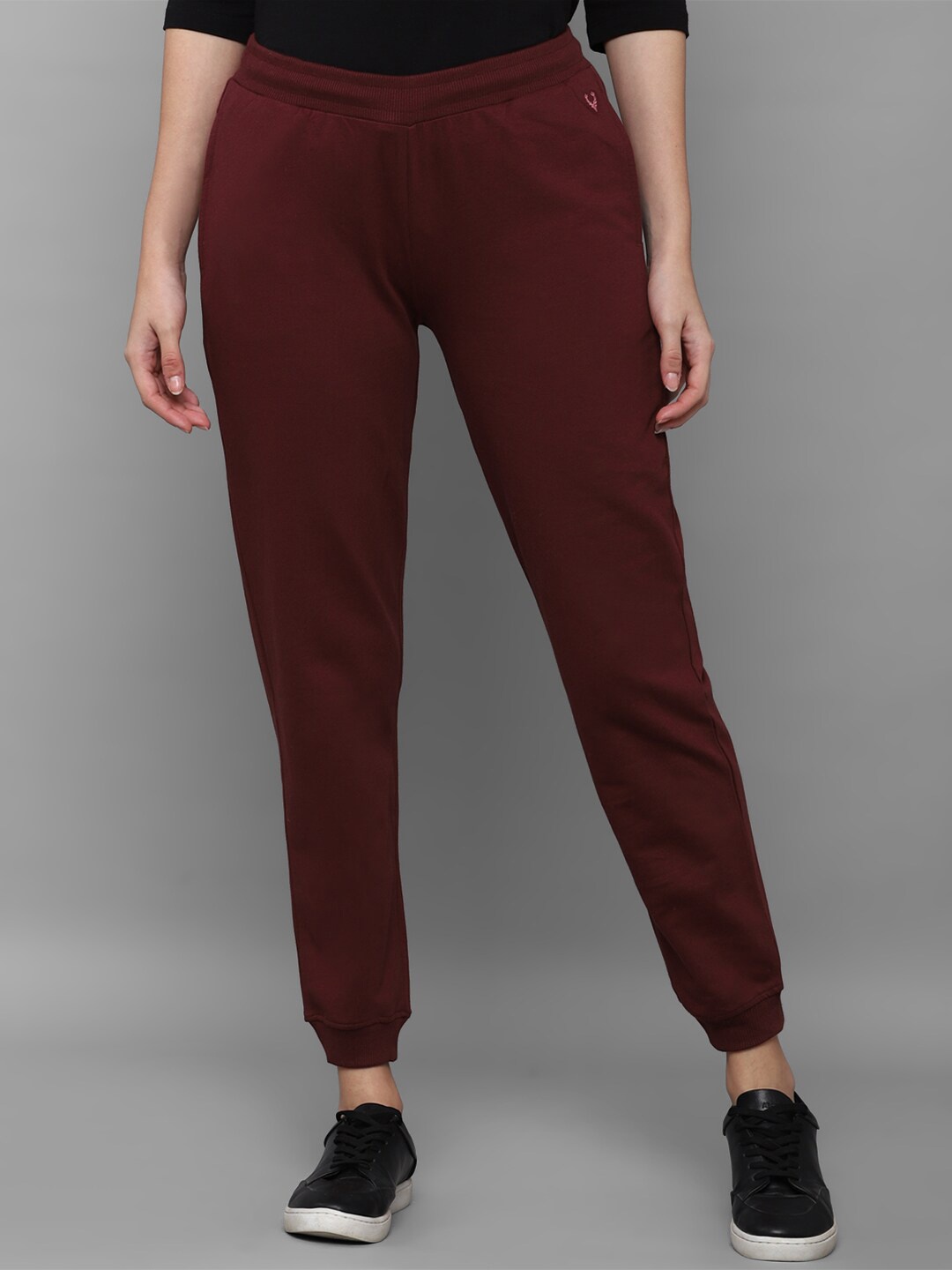 

Allen Solly Woman Women Maroon Pure Cotton Joggers