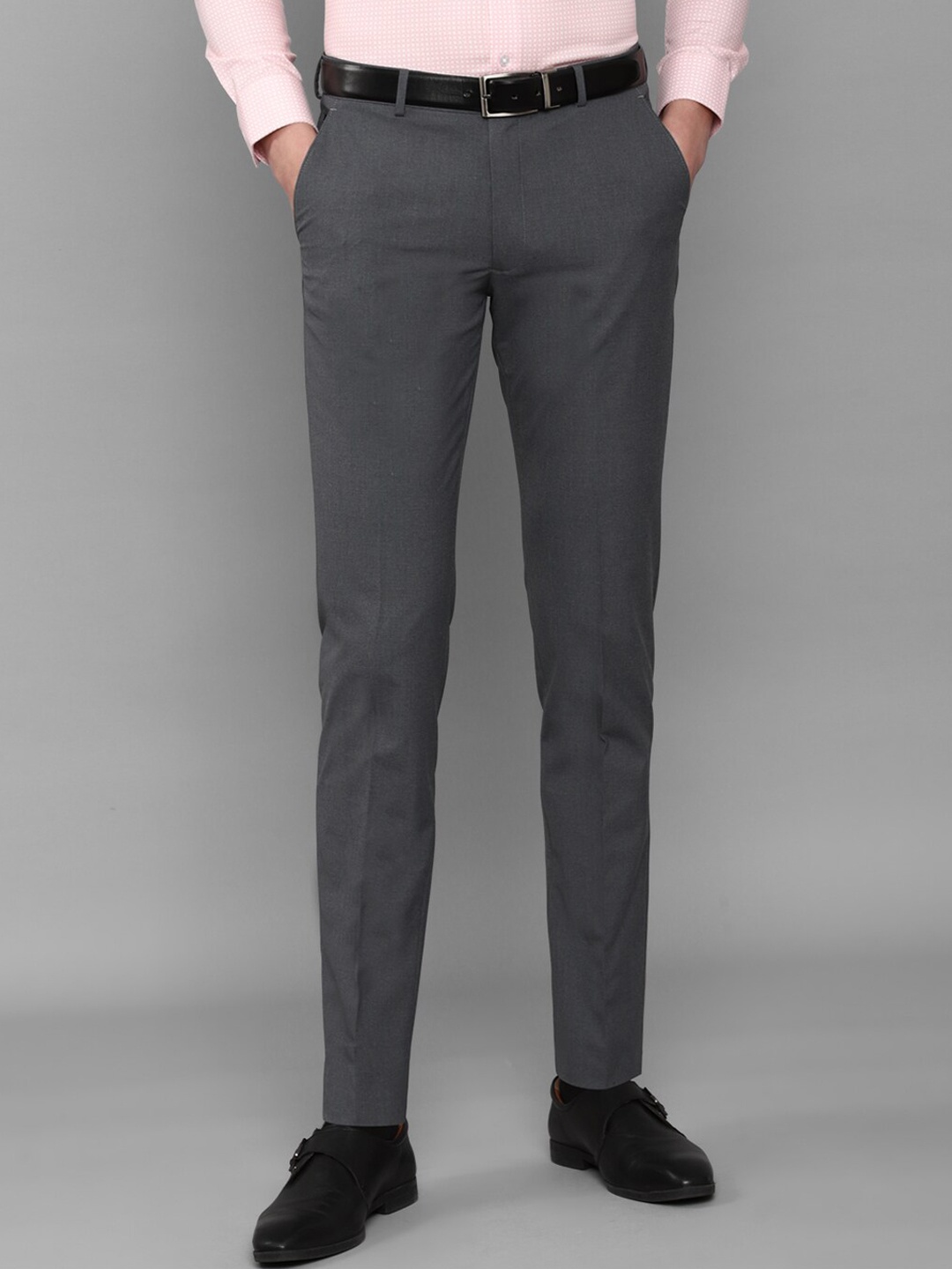 

Louis Philippe Men Grey Slim Fit Trousers