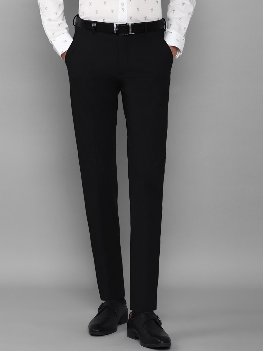

Louis Philippe Men Black Slim Fit Trousers