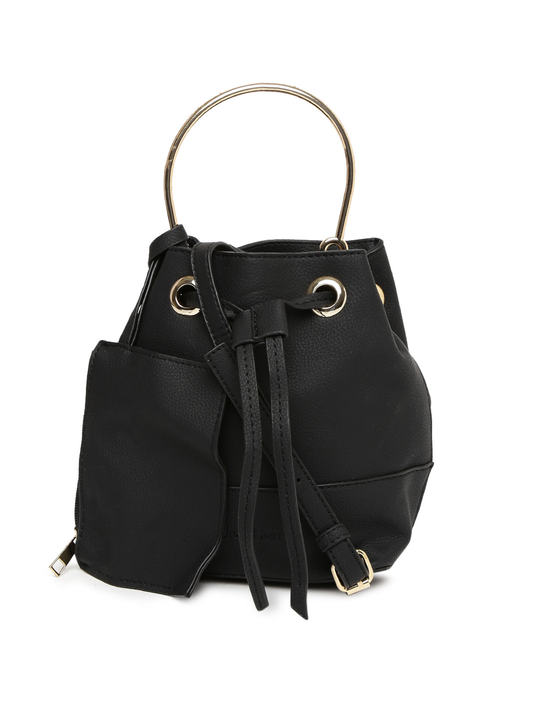 

DressBerry Black Solid Bucket Sling Bag