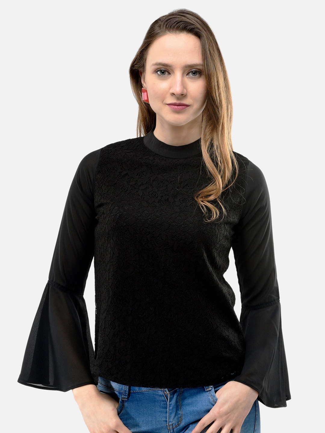

V&M Women Black Solid Top