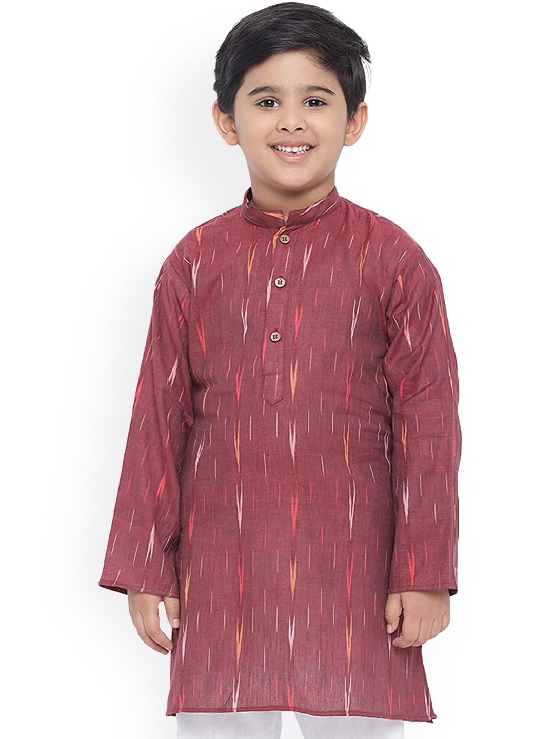 

Vastraa Fusion Boys Purple Mandarin Collar Kurta