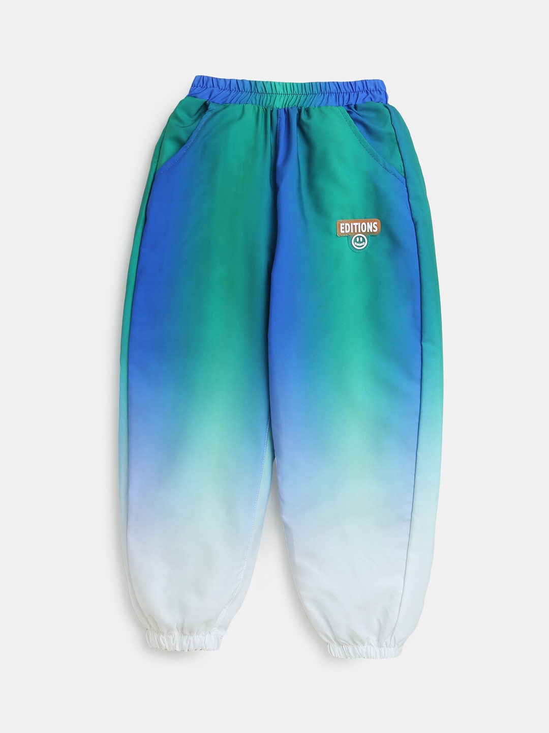 

Hopscotch Boys Blue Solid Joggers
