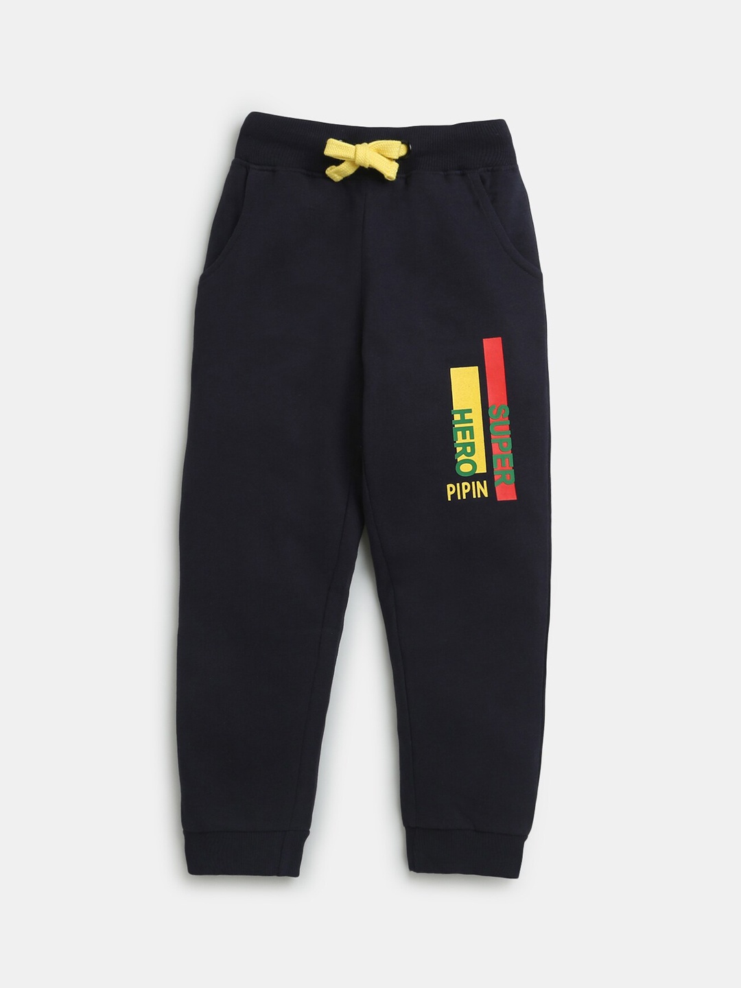 

Hopscotch Boys Navy Blue Solid Cotton Track Pants