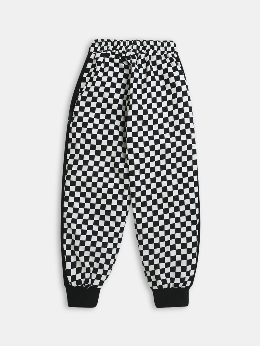 

Hopscotch Boys White & Black Checked Jogger