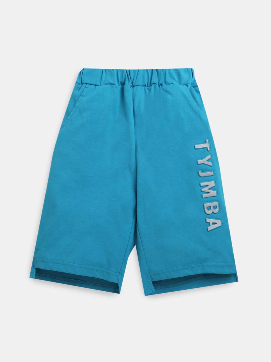 

Hopscotch Boys Blue Typography Printed Shorts
