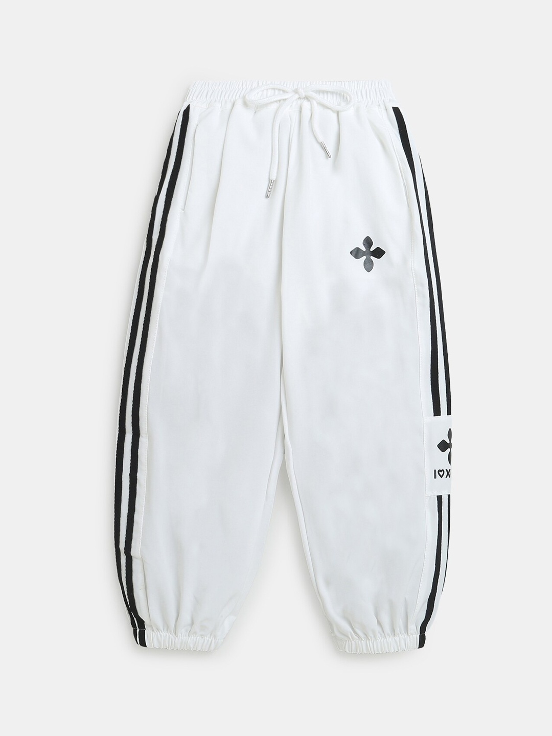 

Hopscotch Girls White Striped Contrast Panel Joggers
