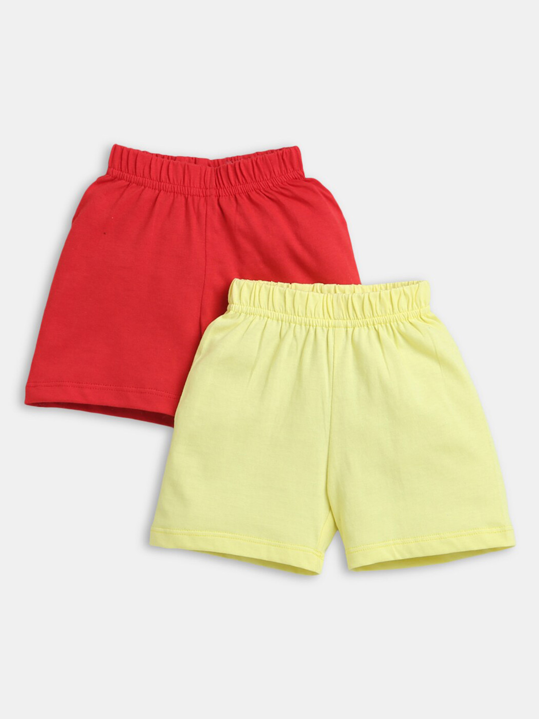 

Hopscotch Pack Of 2 Boys Red & Yellow Solid Regular Shorts