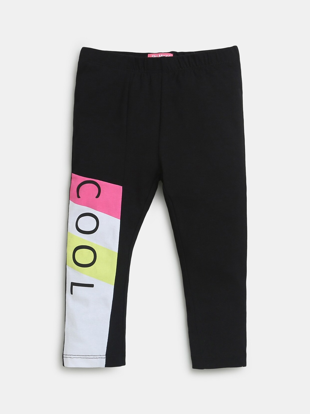 

Hopscotch Girls Black Printed Ankle-Length Leggings
