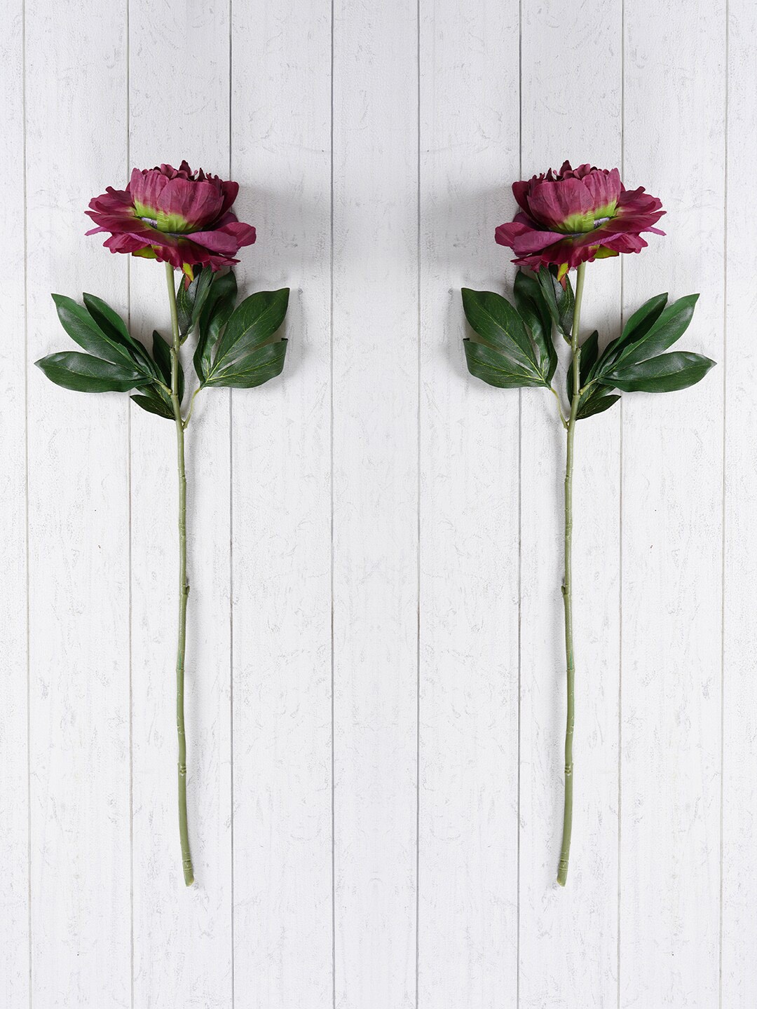 

Pure Home and Living Set Of 2 Purple Artificial Flowers, Red
