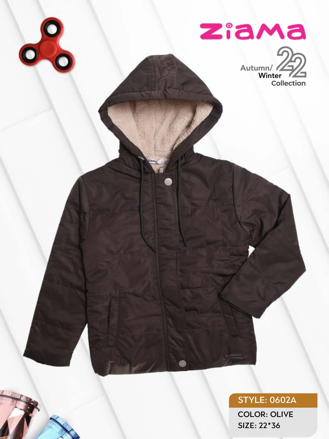 

Ziama Girls Brown Lightweight Padded Jacket